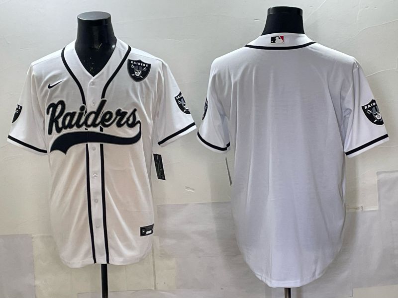 Men 2025 Nike Oakland Raiders Blank White Joint Name  Limited NFL Jersey style 042->chicago bears->NFL Jersey